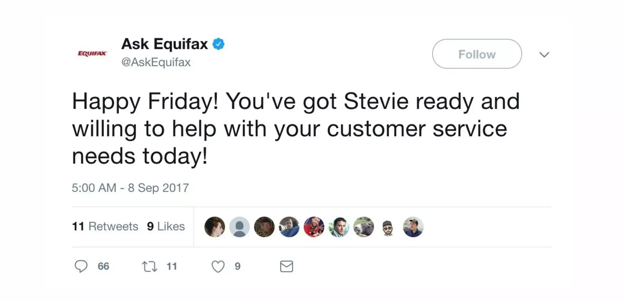 Equifax tweets