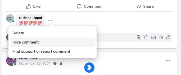 What Happens When You Hide a Comment on Facebook?