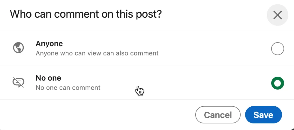 How To Turn Off Comments On LinkedIn Ads