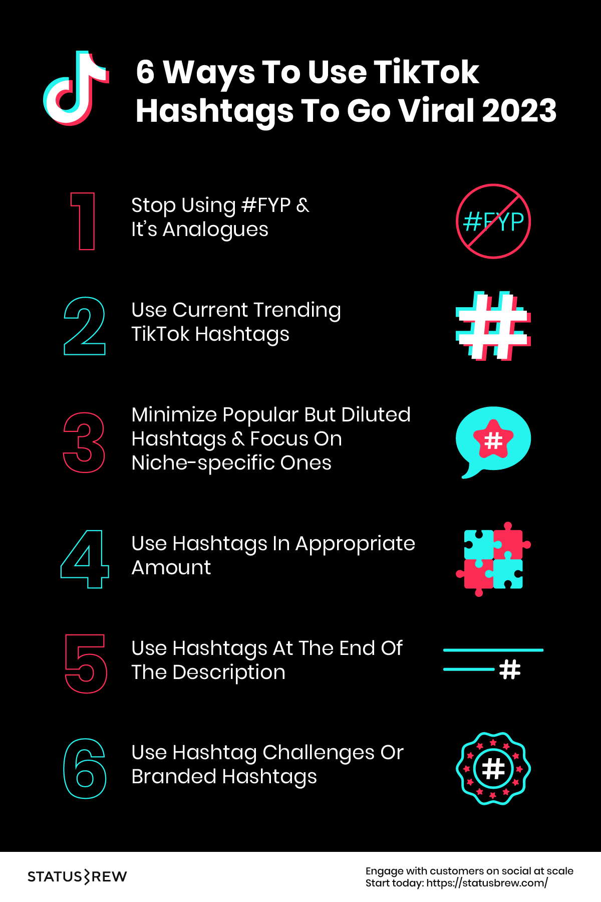 Trending Tiktok Hashtags To Get On The For You Page Statusbrew 4595